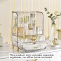 SOGA 3 Tier Transparent Multifunctional Cosmetic Storage Display Stand Shelf Drawer Type Organiser