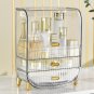 SOGA 3 Tier Transparent Multifunctional Cosmetic Storage Display Stand Shelf Drawer Type Organiser