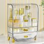 SOGA 3 Tier Transparent Multifunctional Cosmetic Storage Display Stand Shelf Drawer Type Organiser