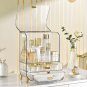 SOGA 3 Tier Transparent Multifunctional Cosmetic Storage Display Stand Shelf Drawer Type Organiser