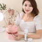 SOGA Pink 360 Degree Rotating 2 Layered Jewelry Storage Box Waterproof Dustproof Access Organiser