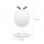 SOGA White Antler LED Light Makeup Mirror Tabletop Vanity Home Decor