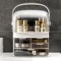SOGA 3 Tier White Countertop Makeup Cosmetic Storage Organiser Jewelry Storage Box with Handle