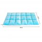 SOGA Floor Recliner Collapsible Lounge Sofa Couch Folding Chair Cushion Light Blue