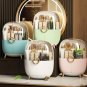 SOGA White Transparent Makeup Organiser Cosmetic Storage Waterproof Dustproof Bathroom with Lid