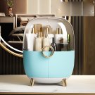 SOGA Blue Transparent Countertop Makeup Organiser Storage Waterproof Bathroom Holder with Lid SOGA Blue Transparent Countertop Makeup Organiser Storage Waterproof Bathroom Holder with Lid