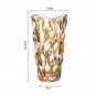 SOGA 29.8cm Golden Amber Glass Crystal Vase Elegant Modern Home D&Atilde;&copy;cor