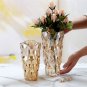 SOGA 29.8cm Golden Amber Glass Crystal Vase Elegant Modern Home D&Atilde;&copy;cor