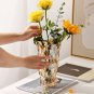 SOGA 29.8cm Golden Amber Glass Crystal Vase Elegant Modern Home D&Atilde;&copy;cor