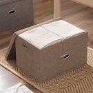 SOGA Coffee Medium Foldable Canvas Storage Box Cube Clothes Basket Organiser Home Decorative Box SOGA Coffee Medium Foldable Canvas Storage Box Cube Clothes Basket Organiser Home Decorative Box