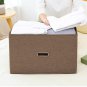 SOGA Coffee Super Large Foldable Canvas Storage Box Cube Clothes Basket Organiser