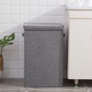 SOGA Grey Large Collapsible Laundry Hamper Storage Box Foldable Canvas Basket Home Organiser Decor SOGA Grey Large Collapsible Laundry Hamper Storage Box Foldable Canvas Basket Home Organiser Decor