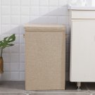 SOGA Beige Medium Collapsible Laundry Hamper Storage Box Foldable Canvas Basket Home Organiser Decor SOGA Beige Medium Collapsible Laundry Hamper Storage Box Foldable Canvas Basket Home Organiser Decor