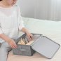 SOGA Grey Small Portable Double Zipper Storage Box Moisture Proof Clothes Basket Foldable