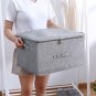 SOGA Grey Large Portable Double Zipper Storage Box Moisture Proof Clothes Basket Foldable