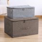 SOGA Coffee Large Portable Double Zipper Storage Box Moisture Proof Clothes Basket Foldable