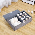 SOGA Grey Flip Top Underwear Storage Box Foldable Wardrobe Partition Drawer Home Organiser SOGA Grey Flip Top Underwear Storage Box Foldable Wardrobe Partition Drawer Home Organiser