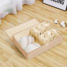 SOGA Beige Flip Top Underwear Storage Box Foldable Wardrobe Partition Drawer Home Organiser