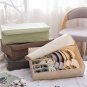 SOGA Beige Flip Top Underwear Storage Box Foldable Wardrobe Partition Drawer Home Organiser