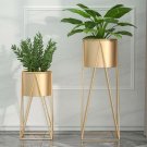 SOGA 70cm Gold Metal Plant Stand With Gold Flower Pot Holder Corner Shelving Rack Indoor Display SOGA 70cm Gold Metal Plant Stand With Gold Flower Pot Holder Corner Shelving Rack Indoor Display