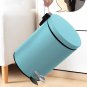 SOGA Foot Pedal Stainless Steel Rubbish Recycling Garbage Waste Trash Bin Round 12L Blue