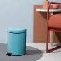 SOGA Foot Pedal Stainless Steel Rubbish Recycling Garbage Waste Trash Bin Round 12L Blue