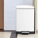 SOGA Foot Pedal Stainless Steel Rubbish Recycling Garbage Waste Trash Bin Rectangular Shape
