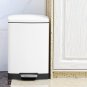SOGA Foot Pedal Stainless Steel Rubbish Recycling Garbage Waste Trash Bin Rectangular Shape
