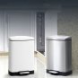SOGA Foot Pedal Stainless Steel Rubbish Recycling Garbage Waste Trash Bin Rectangular Shape