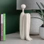 SOGA 10x28cm Ornament Modern Stickman Art Sculpture Minimalist Resin Statue Round Head