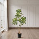 SOGA 120cm Artificial Natural Green Schefflera Dwarf Umbrella Tree Fake Tropical Indoor Plant