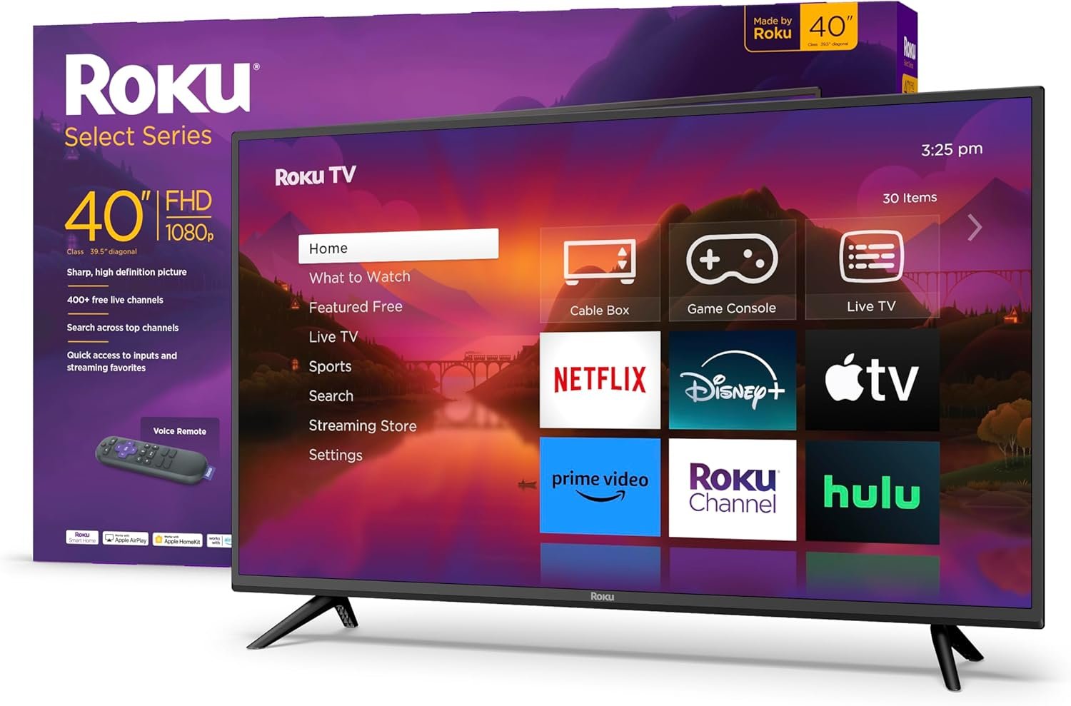 Roku Smart TV-40-Inch Select Series 1080p Full HD RokuTV with Roku Voice Remote