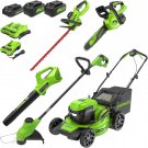 Greenworks 48V (2x24V) 20" Cordless Push Mower, 12" String Trimmer