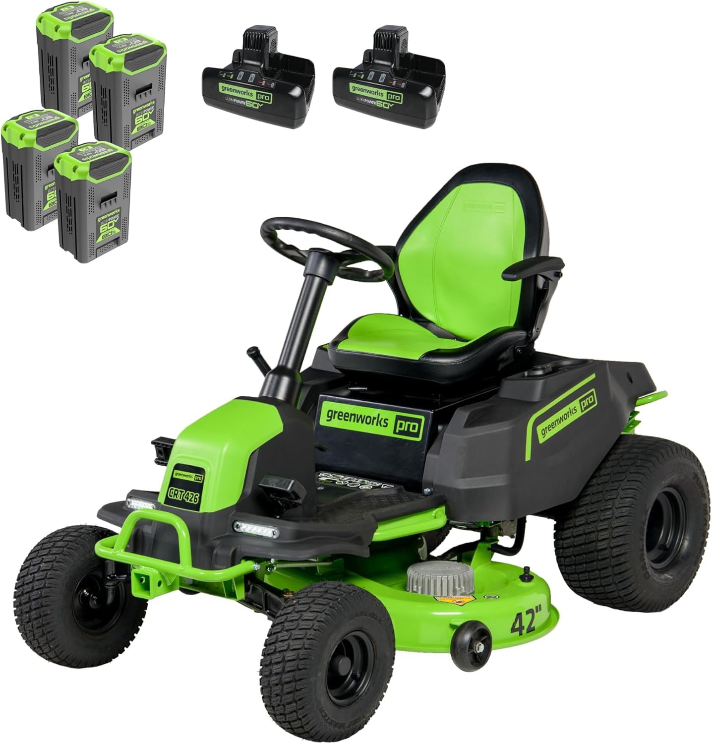 Greenworks 60V 42" Cordless Electric CrossoverZ Zero Turn Rinding Mower