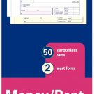 Case Receip Book, 2.75 x 7.2 Inches 2 Part Carbonless, Receipt Book