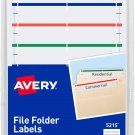 Avery File Folder Labels on 4" x 6" Sheets, Easy Peel, Assorted, Print & Handwrite