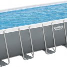 Bestway Power Steel 24' x 12' x 52" Rectangular Metal Frame Above Ground Pool