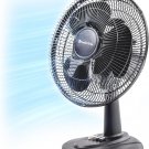 Comfort Zone 12 inch Table Fan with Adjustable Tilt, Wide area Oscillation