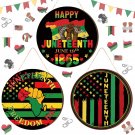 Blosssound 3 Pcs 12 Inch Juneteenth Wooden Door Sign Africa America