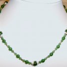 .925 SS Burmese Jade Bead Necklace - 17.75 Inches
