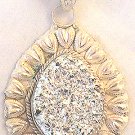 Men's .925 Silver Titanium Druzy Pendant 21.2 Grams