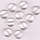 Genuine Crystal Quartz 10mm Round Disc Beads Lot of 10