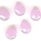 Rose Quartz 12 mm Faceted Teardrop Beads - Lot of 5