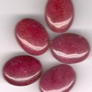 Australian Berry Jade 12 x 15 mm Oval Beads - Lot of 5