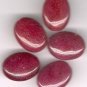 Australian Berry Jade 12 x 15 mm Oval Beads - Lot of 5