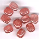 Cherry Quartz 8 x 10 mm Bean Beads - Lot of 10 Beads
