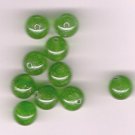 Bright Green Apple Quartz 8mm Round Beads- Lot of 10 beads