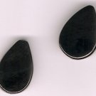 Genuine Black Onyx 14 x 23 mm Teardrop Beads - Lot of 2 - Perfect For Earrings