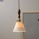 Home Decor LED Pendant Light - Modern Ceramic Hanging Lamp with Knob Switch