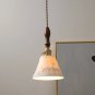 Home Decor LED Pendant Light - Modern Ceramic Hanging Lamp with Knob Switch